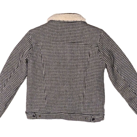 Scotch & Soda Wool Blend Houndstooth Trucker Jacket Size M Preowned - Picture 4 of 9
